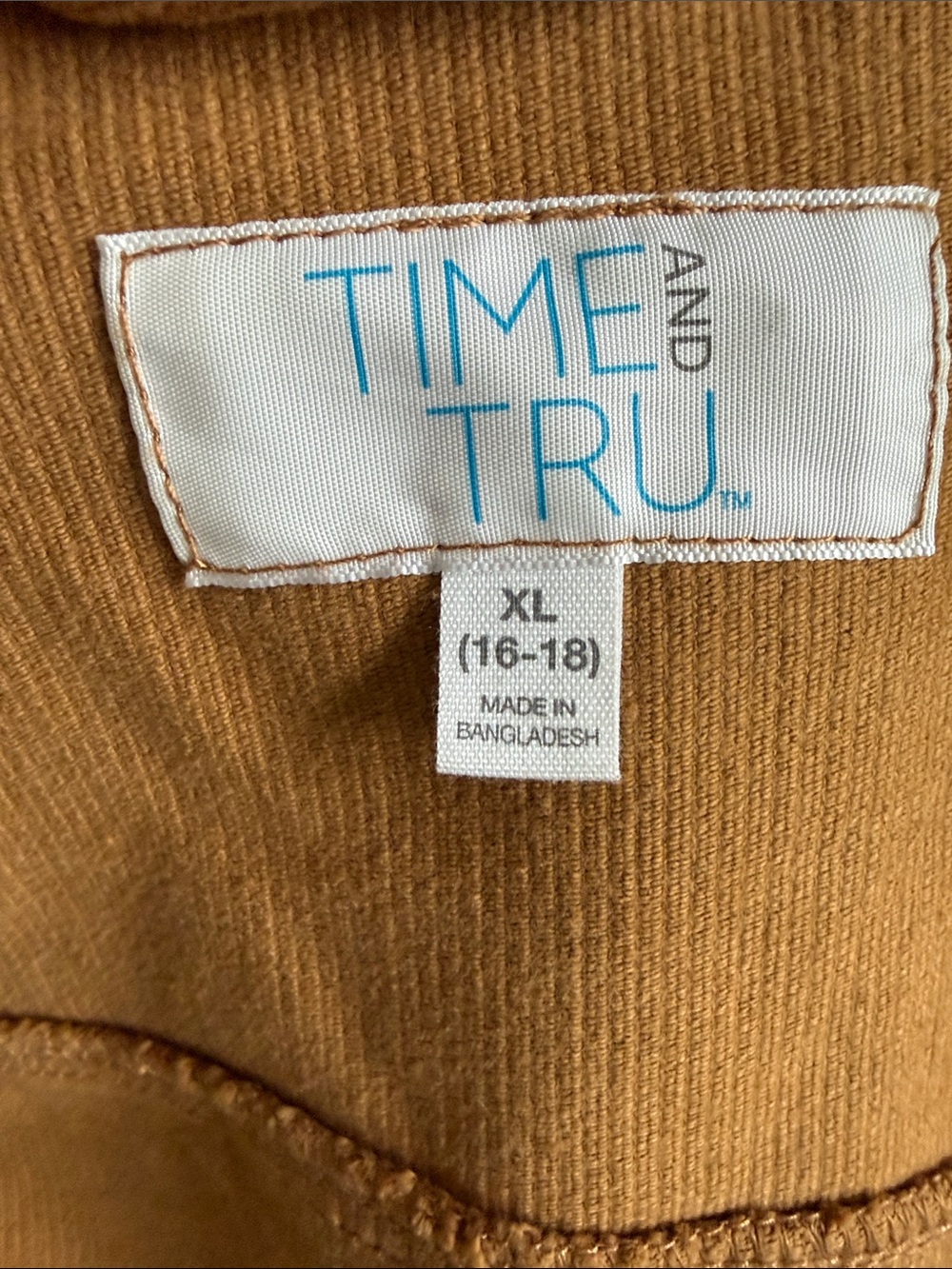 Time and Tru Tan Corduroy Jean Jacket - Picture 7 of 12